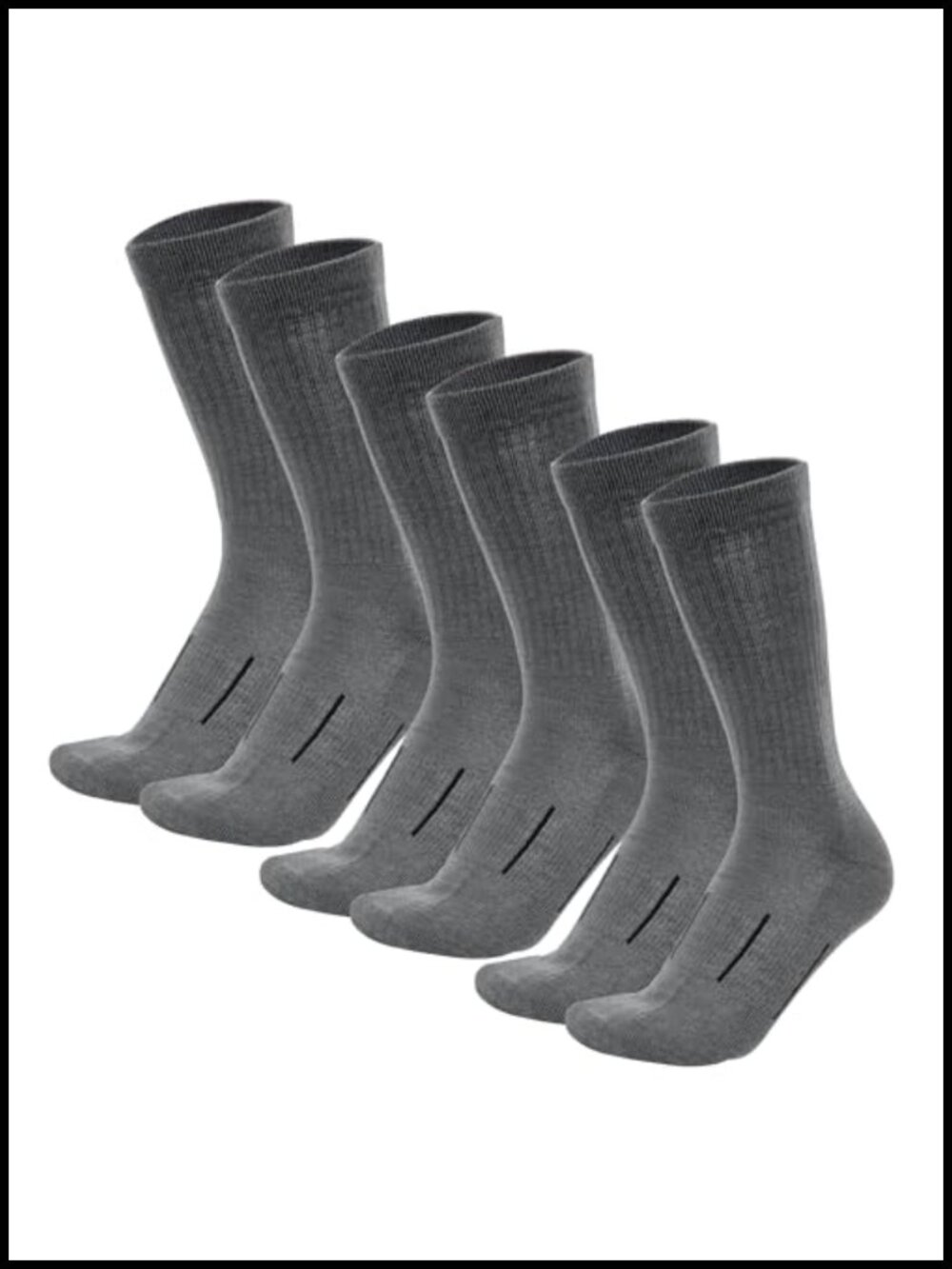 Merino Wool Boot Socks 3 Pack Hiking Thermal Cushioned Unisex